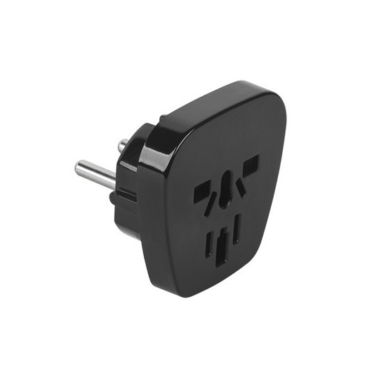 Adaptor tensiune universal 10A negru