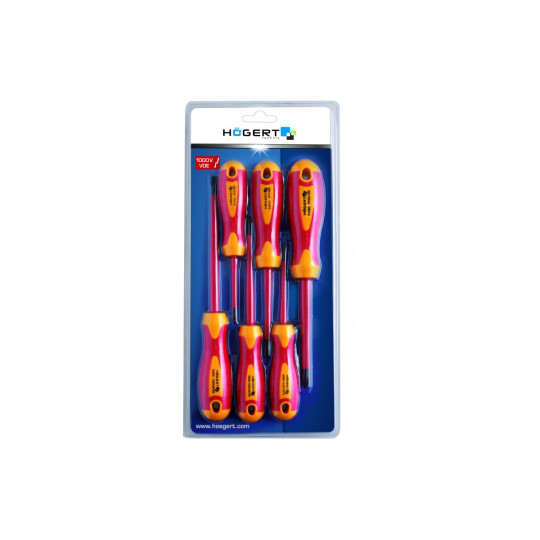 Set de șurubelnițe izolate, 6 piese, 1000 V, oțel S2