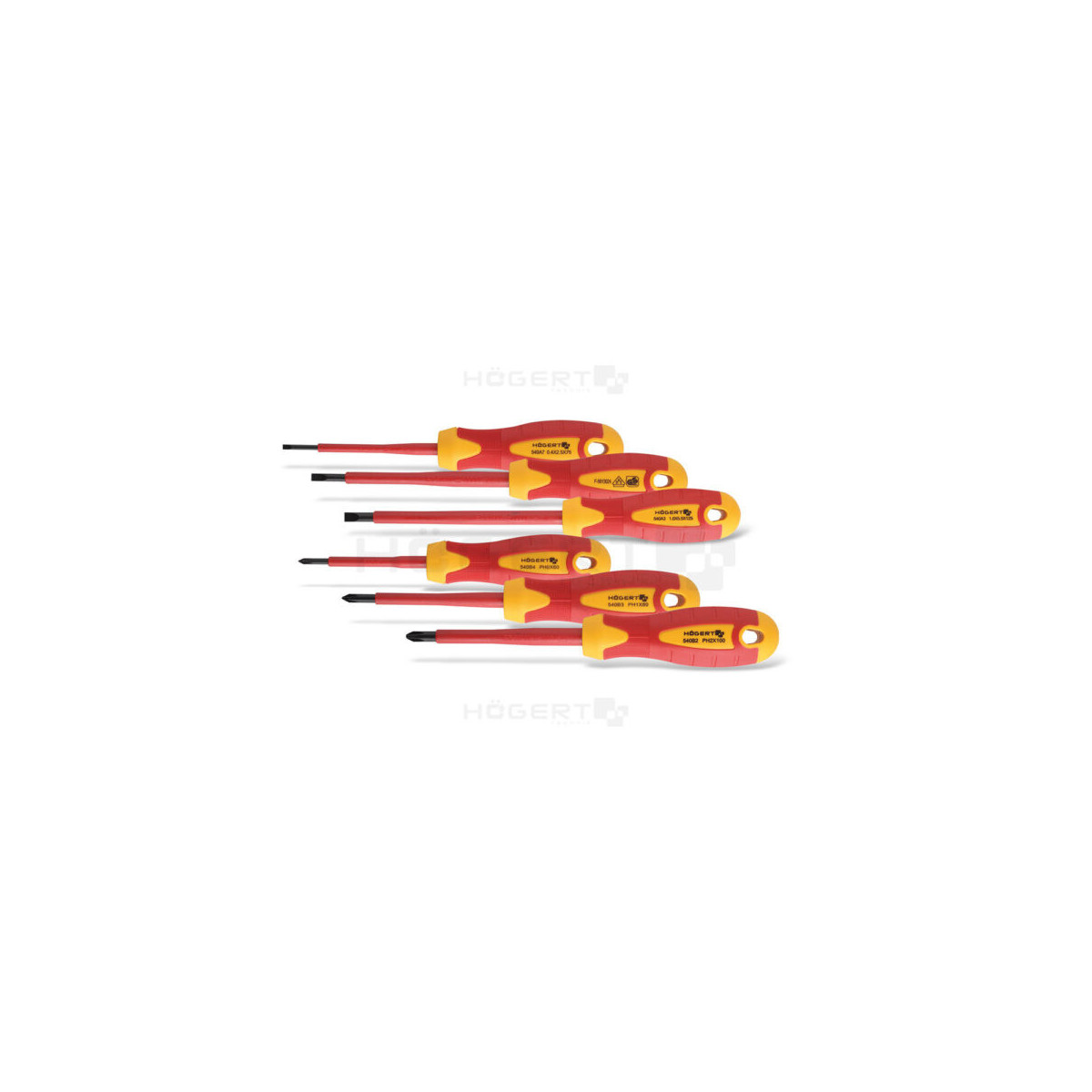 Set de șurubelnițe izolate, 6 piese, 1000 V, oțel S2
