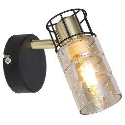 Aplica Ideal KL161000, 1 x E14, negru / bronz + fumuriu, modern