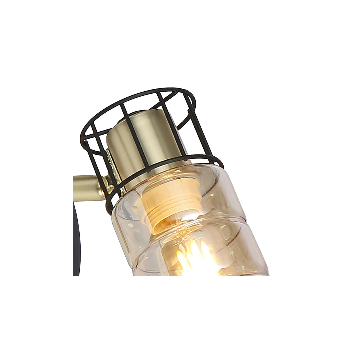 Aplica Ideal KL161000, 1 x E14, negru / bronz + fumuriu, modern