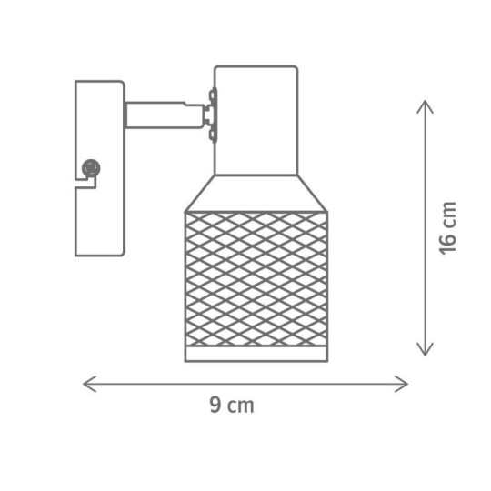 Aplica Flask LY-1029, 1 x E14, negru + maro antichizat, modern