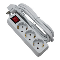 Prelungitor Strohm, Fara Intrerupator, 3 Prize, 3 m, 3680 W, Alb