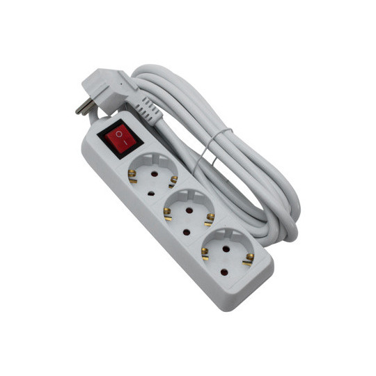 Prelungitor Strohm, Fara Intrerupator, 3 Prize, 3 m, 3680 W, Alb